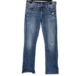 Silver Jeans Avery Slim Boot Cut Bootcut Medium Blue Wash Stretch Jeans 28 x30
